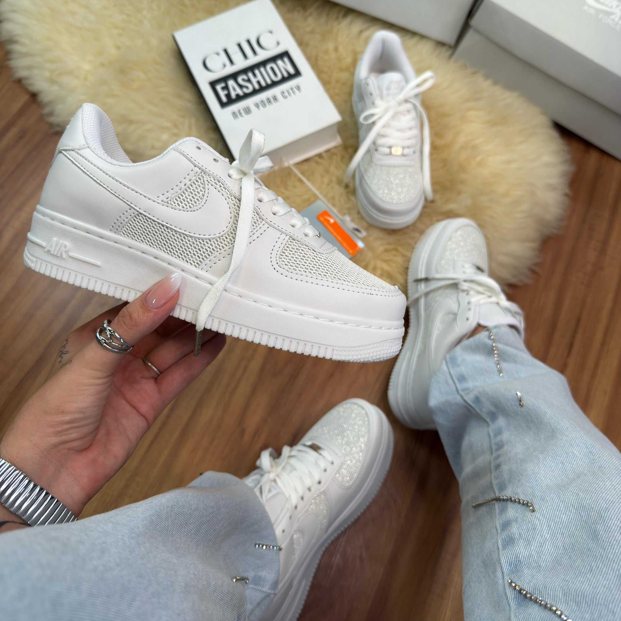 NIKE AIR FORCE F1 BRILHO - PREMIUM